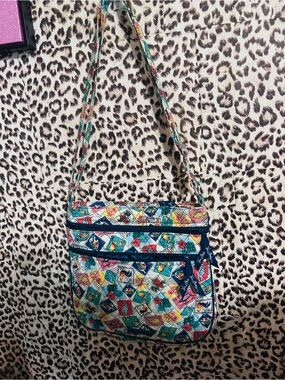 Vera Bradley Quilted Stamp Multi-Color Crossbody Shoulder Bag